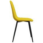 vidaXL Chaises à manger lot de 4 Jaune moutarde Velours