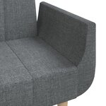 vidaXL Canapé-lit à 2 places avec deux oreillers gris clair tissu