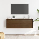 vidaXL Armoire murale Marron miel 100x30x35 cm Bois de pin massif