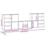 vidaXL Meubles TV 5 Pièces avec rangement ODDA blanc bois de pin massif