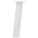 vidaXL Pieds de table basse 4 pièces Blanc 42 cm Acier