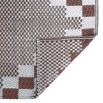 vidaXL Tapis d'extérieur ARAKIL Marron et blanc 300 x 400 cm PP