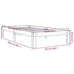 vidaXL Cadre de lit sans matelas cire marron 90x200 cm bois pin massif