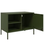 vidaXL Meuble TV vert olive 68x39x50 5 cm acier
