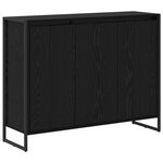 vidaXL Meuble d'appoint Chêne noir 96 5 x 30 x 75 cm Bois d'ingénierie