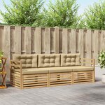 vidaXL Ensemble de canapés d'extérieur 3 Pièces Blanc et Beige Polyester