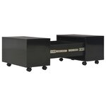 vidaXL Table basse Noir brillant 60x60x35 cm Bois d'ingénierie