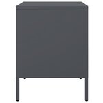 vidaXL Tables de chevet 2 Pièces anthracite 36x39x50 5 cm acier