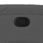vidaXL Fauteuil inclinable Gris foncé Tissu