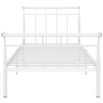 vidaXL Cadre de lit sans matelas blanc métal 90x200 cm
