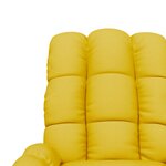 vidaXL Fauteuil de massage Jaune Tissu