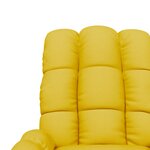 vidaXL Fauteuil de massage Jaune Tissu