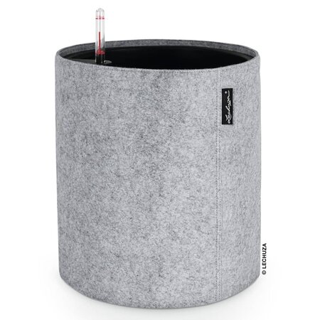 LECHUZA Jardinière TRENDCOVER 32 Felt ALL-IN-ONE Gris clair