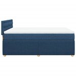 vidaXL Sommier à lattes de lit avec matelas Bleu 140x200 cm Tissu