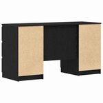 vidaXL Bureau Chêne noir 140 x 50 x 76 cm Bois d'ingénierie