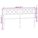 vidaXL Tête de lit métal noir 193 cm