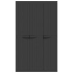 vidaXL Armoire de rangement d'extérieur noir 97x37x165 cm PP