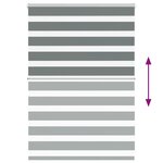 vidaXL Store zèbre gris foncé largeur du tissu 105 9 cm polyester