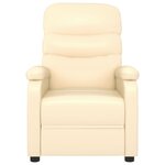 vidaXL Fauteuil de massage Crème Similicuir