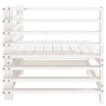 vidaXL Canapés d'angle de jardin 2 Pièces blanc bois de pin massif