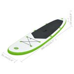 vidaXL Ensemble de planches SUP gonflables Vert et blanc