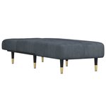 vidaXL Chaise longue gris foncé velours