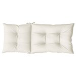 vidaXL Coussins de chaise à dossier haut lot de 6 crème mélangé tissu