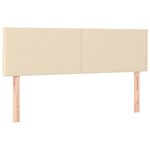 vidaXL Sommier à lattes de lit avec matelas Crème 140x200 cm Tissu