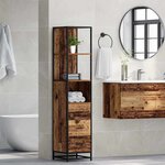 vidaXL Cabinet de salle de bain Bois ancien 35 x 37.5 x 166 cm