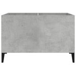 vidaXL Armoire à disques gris béton 74 5x38x48 cm bois d'ingénierie