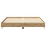 vidaXL Cadre de lit sans matelas chêne artisanal 200x200 cm