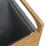 vidaXL Panier à linge avec sac gris 32x30x36 5 cm bambou
