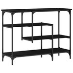 Table Console vidaXL Noir Chêne 100x35x75 cm Bois d'ingénierie et Acier