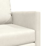 vidaXL Canapé-lit avec coussin Crème 74 x 77 x 81 cm Velours