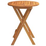 vidaXL Table de jardin pliante Pliant Naturel 60 x 60 x 72 cm
