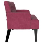 vidaXL Banc Chesterfield Bordeaux 112 x 65.5 x 75 cm Velours