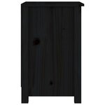 vidaXL Tables de chevet 2 Pièces Noir 40x35x55 cm Bois de pin solide