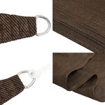 vidaXL Voile d'ombrage 160 g/m² Marron 4x4x5 8 m PEHD