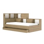 Lit rangement erwan 90x200 chêne
