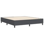 vidaXL Lit à ressort Box Gris foncé Super King Tissu en velours côtelé