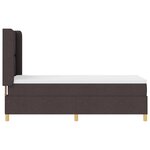 Lit à ressorts vidaXL avec matelas et LED Brun foncé 80x200 cm Tissu