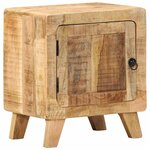 vidaXL Table de chevet 40x32x46 cm bois de manguier massif brut