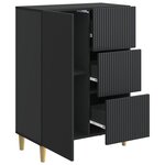 vidaXL Buffet avec tiroir Noir 66 x 34 5 x 90 cm Bois d'ingénierie