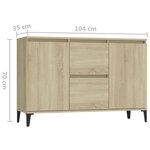 vidaXL Buffet Chêne sonoma 104x35x70 cm Aggloméré