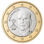 1 euro Monaco 2025 nouvelle face nationale - Albert II.