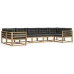 vidaXL Ensemble de canapés d'extérieur 7 pc Blanc et anthracite