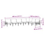 vidaXL Ensemble de canapé de jardin 7 Pièces Anthracite Acier