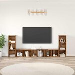 vidaXL Meuble TV 4 Pièces Bois ancien 37 x 35 x 107.5 cm Bois stratifié