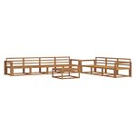 vidaXL Ensemble de canapés d'extérieur 8 Pièces Naturel