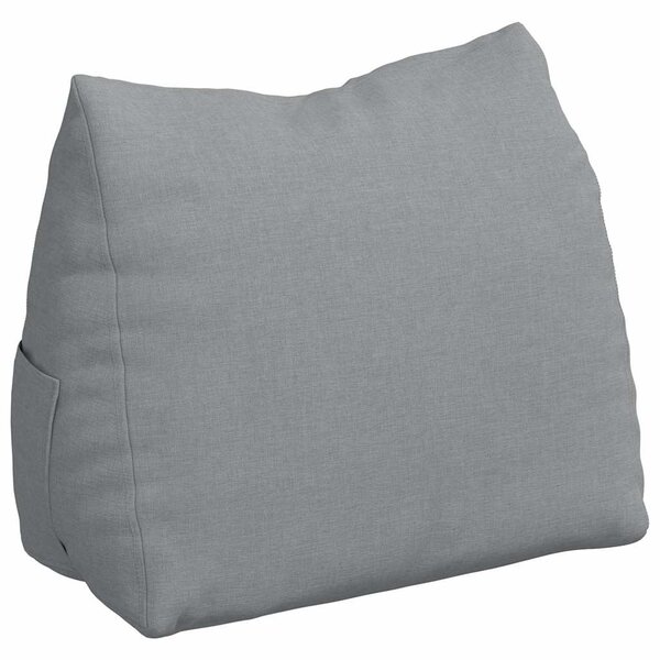 vidaXL Coussin de Dos Gris clair 45 x 20 x 35 cm tissu